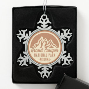 Grand Canyon National Park Arizona Snowflake Pewter Christmas Ornament