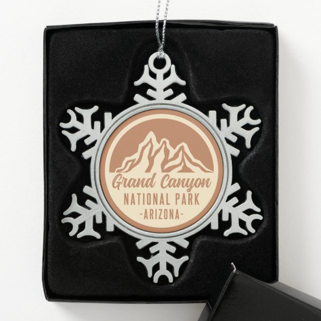 Grand Canyon National Park Arizona Snowflake Pewter Christmas Ornament (Box)