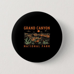 Grand canyon national park arizona vintage nature 6 cm round badge