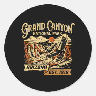 Grand Canyon National Park Arizona Vintage Nature Classic Round Sticker