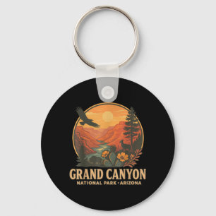 Grand Canyon National Park Arizona Vintage Sunset Key Ring