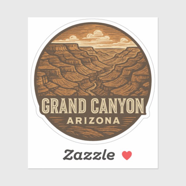 Grand Canyon National Park Arizona Vinyl Sticker (Sheet)