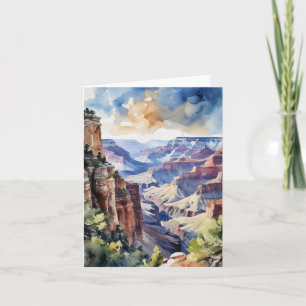 Grand Canyon National Park Arizona Watercolor Card