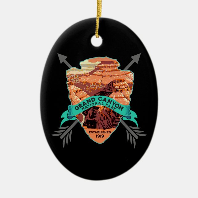 GRAND CANYON NATIONAL PARK COLLECTOR HOLIDAY CERAMIC ORNAMENT (Front)