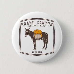 Grand Canyon National Park Donkey 6 Cm Round Badge