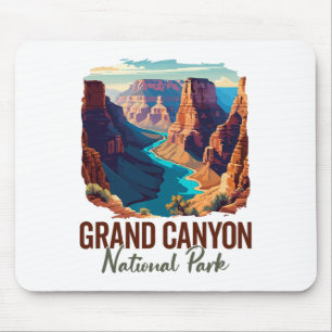 Grand Canyon National Park Hiking Souvenir Adventu Mouse Pad