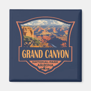 Grand Canyon National Park Illustration Travel Art Magnet