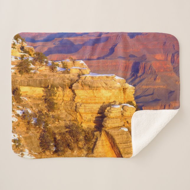 Grand Canyon National Park in Winter Sherpa Blanket (Front (Horizontal))