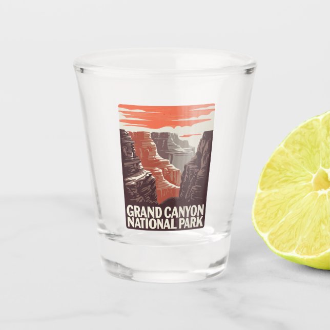 Grand Canyon National Park Landscape  Shot Glass (Front)
