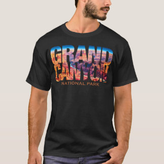 Grand Canyon National Park Photo Text Hiking T-Shirt