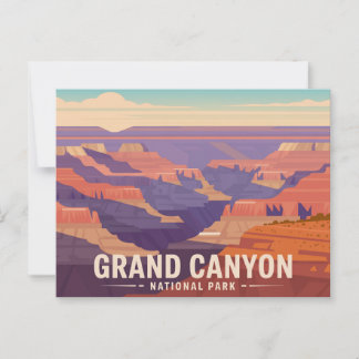 Grand Canyon National Park Postcard Retro