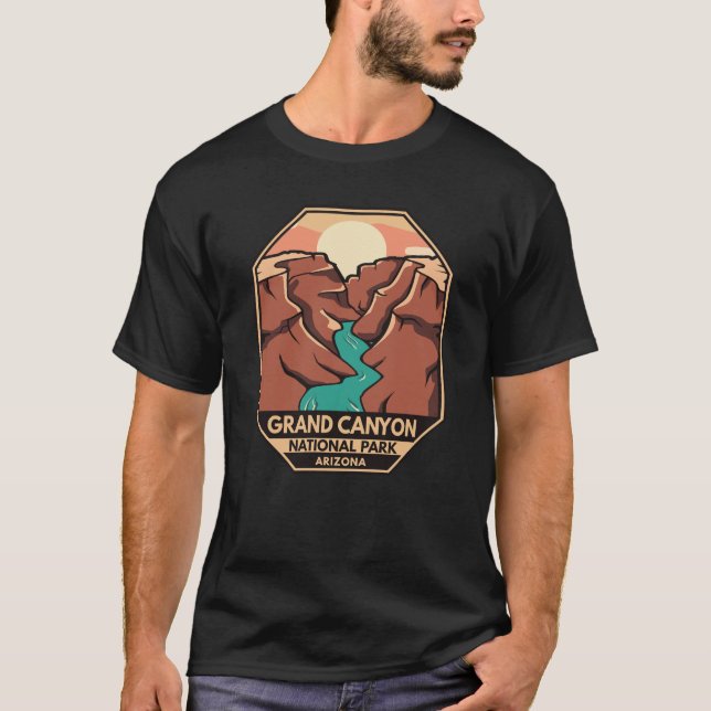Grand Canyon National Park Retro Emblem T-Shirt (Front)