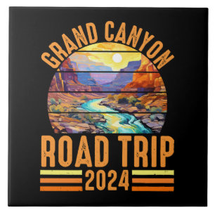 Grand Canyon National Park Road Trip 2024 Ceramic Tile