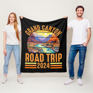 Grand Canyon National Park Road Trip 2024 Fleece Blanket