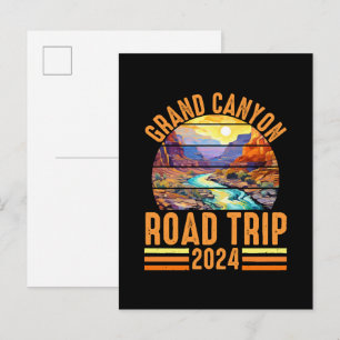 Grand Canyon National Park Road Trip 2024 Invitation Postcard