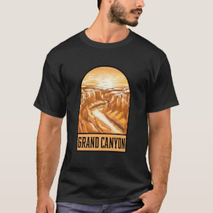 Grand Canyon National Park Skyline Silhouette Outl T-Shirt