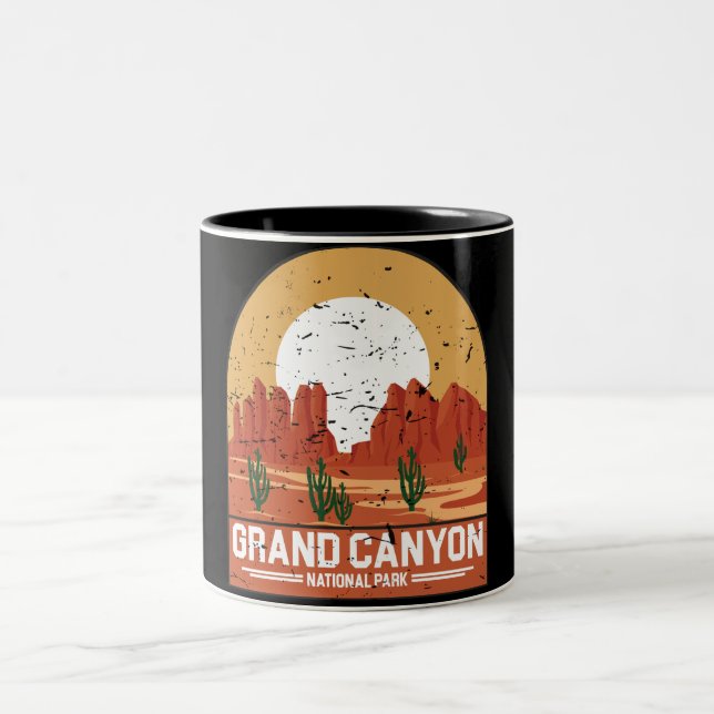 Grand Canyon National Park Souvenir Arizona Road Two-Tone Coffee Mug (Center)