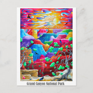 Grand Canyon National Park Travel Art Postcard
