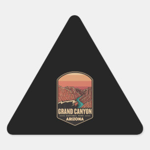 Grand Canyon National Park Travel Hiking Logo Triangle Sticker