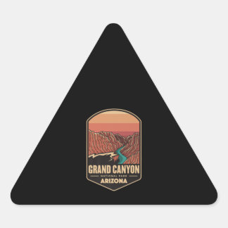 Grand Canyon National Park Travel Hiking Logo Triangle Sticker