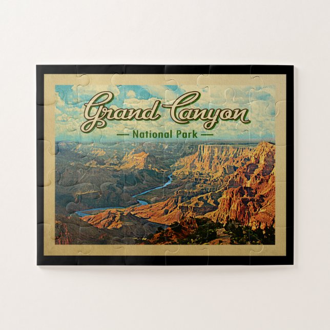 Grand Canyon National Park Vintage Travel Jigsaw Puzzle (Horizontal)
