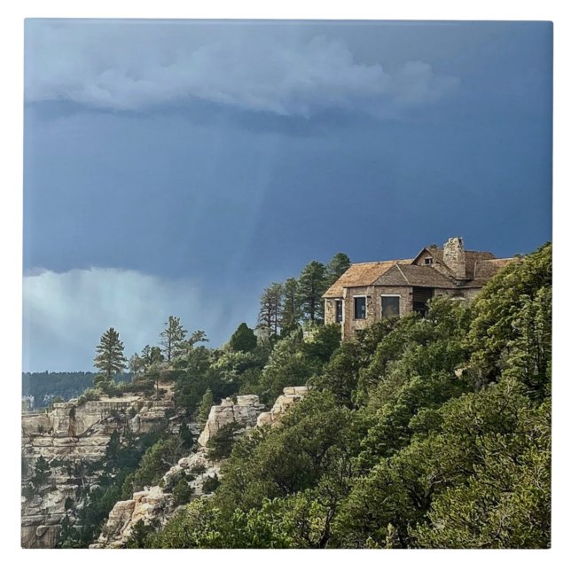 Grand Canyon North Rim Lodge Ceramic Tile (Front)
