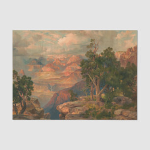 Grand Canyon of Arizona from Hermit Rim Road, 1913 Tissue Paper