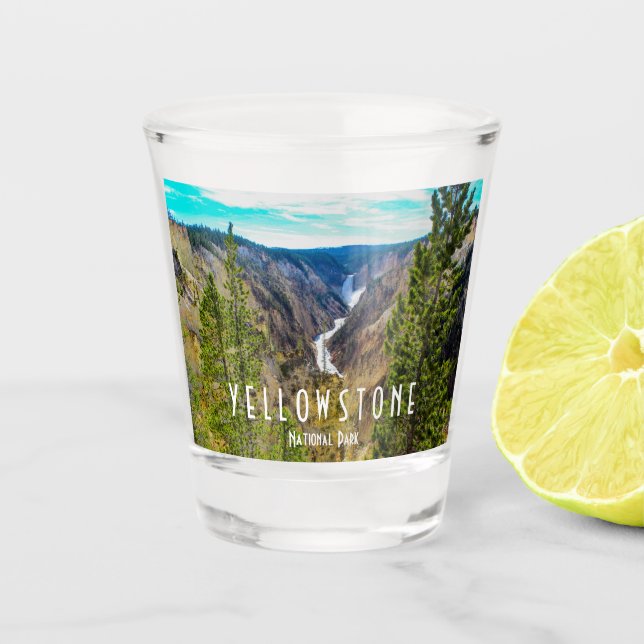 Grand Canyon of Yellowstone National Park Shot Glass (Front)
