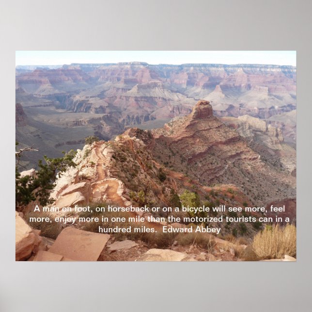 Grand Canyon poster with Edward Abbey quote (Front)