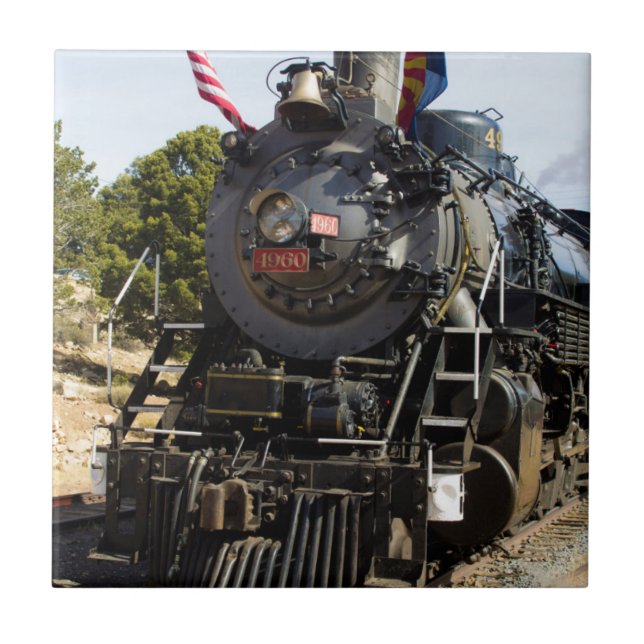 Grand Canyon Railway steam engine 4960 Ceramic Tile (Front)