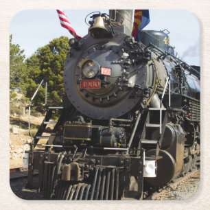 Grand Canyon Railway steam engine 4960 Square Paper Coaster