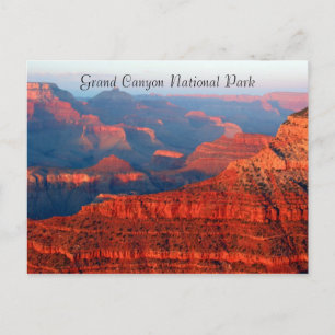 grand canyon red greetings postcard