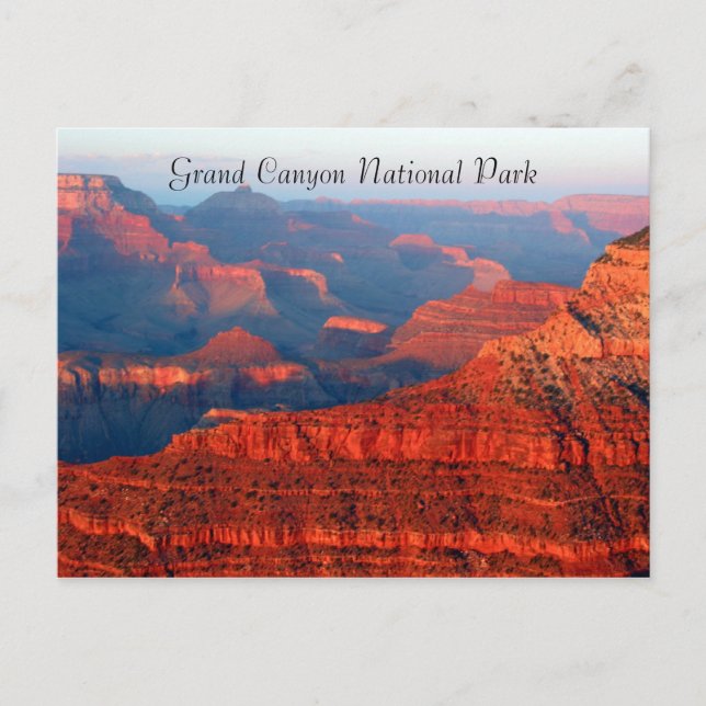grand canyon red greetings postcard (Front)