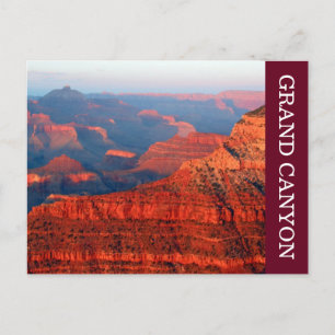 grand canyon red postcard