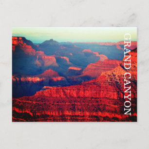 grand canyon red sunset postcard
