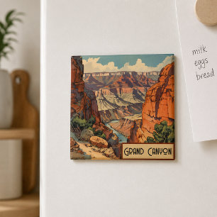 Grand Canyon Retro Americana Souvenir Magnet