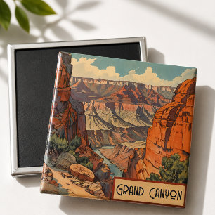 Grand Canyon Retro Americana Souvenir Magnet