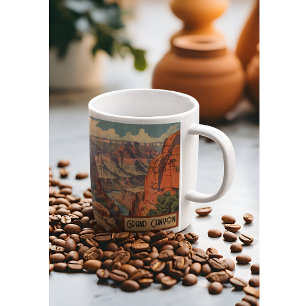 Grand Canyon Retro Travel Design Coffee Mug