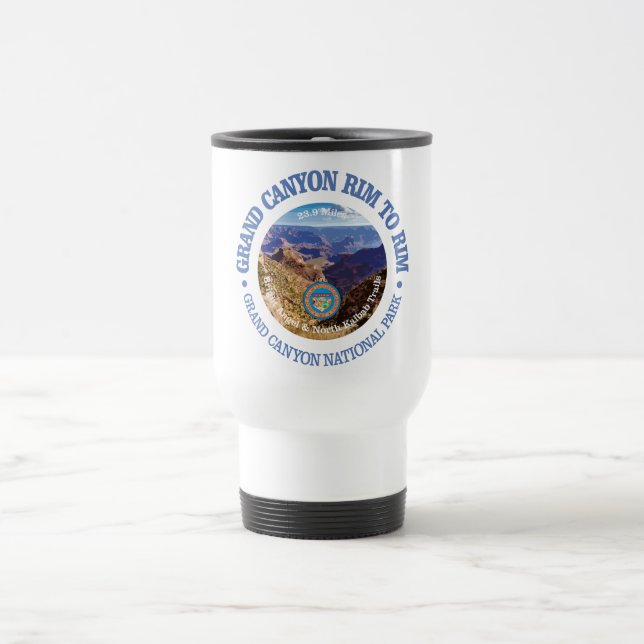 Grand Canyon Rim to Rim (rd) Travel Mug (Center)