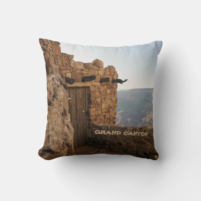 Grand Canyon Room W View Throw Pillow (Front)