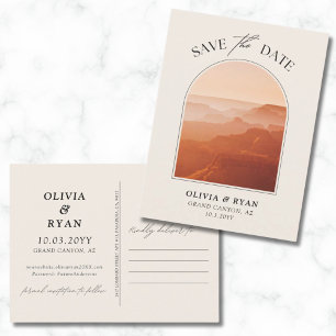 Grand Canyon Save the Date Postcard Wedding