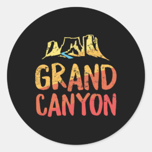 Grand Canyon T Shirt - Retro Arizona Vacation Souv Classic Round Sticker