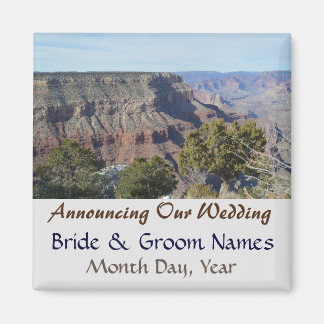 Grand Canyon View Wedding Save the Date Magnet