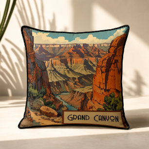 Grand Canyon Vintage Southwest Landscape Cushion