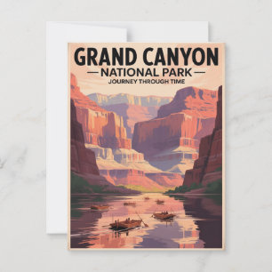 Grand Canyon Vintage Travel Poster Postcard