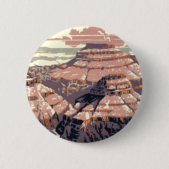 Grand Canyon Western Graphic Art American 6 Cm Round Badge (Front)