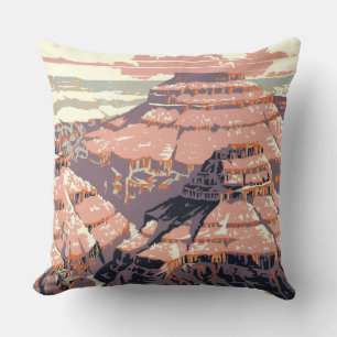 Grand Canyon Western Graphic Art American Cushion