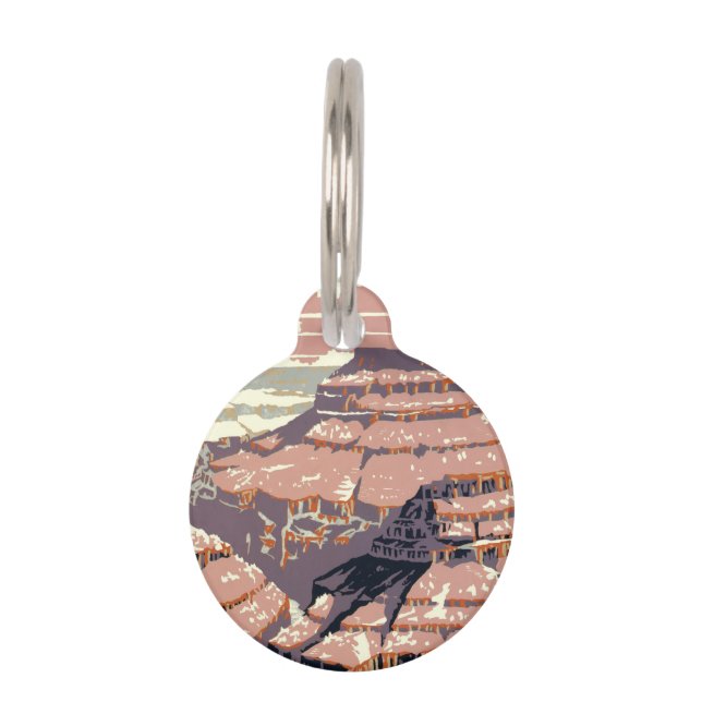 Grand Canyon Western Graphic Art American Pet Tag (Front)