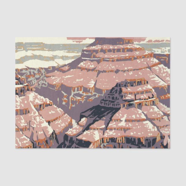 Grand Canyon Western Graphic Art American Tissue Paper (Front)