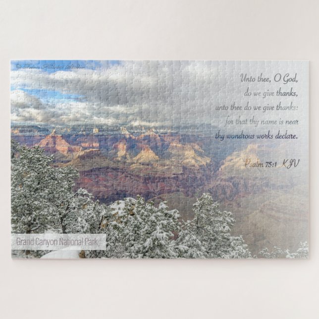 Grand Canyon Winter Scripture Jigsaw Puzzle (Horizontal)